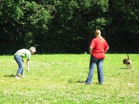 Dogfrisbee Aufbaukurs mit Karin am 01.07.2006